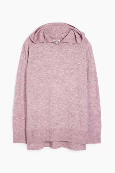 Women - Nursing hooded jumper - light violet