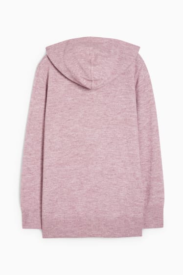 Damen - Still-Kapuzenpullover - hellviolett