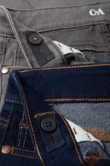 Kinder Jungen - Multipack 2er - Slim Jeans - dunkeljeansblau