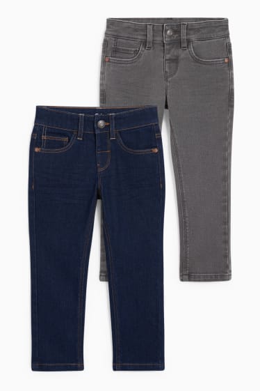 Niños - Pack de 2 - slim jeans - vaqueros - azul oscuro