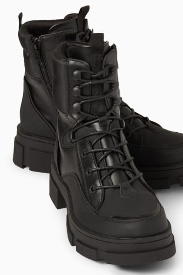 Women - Boots - faux leather - black