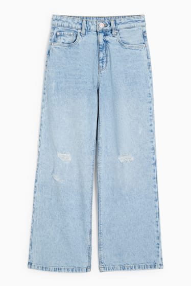 Niños - Wide leg jeans - vaqueros - azul claro