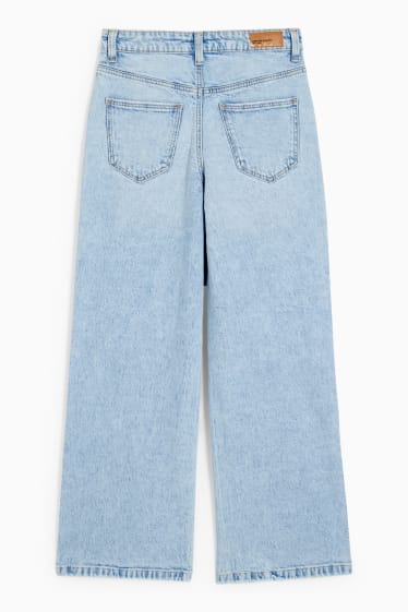 Children Girls - Wide leg jeans - denim-light blue