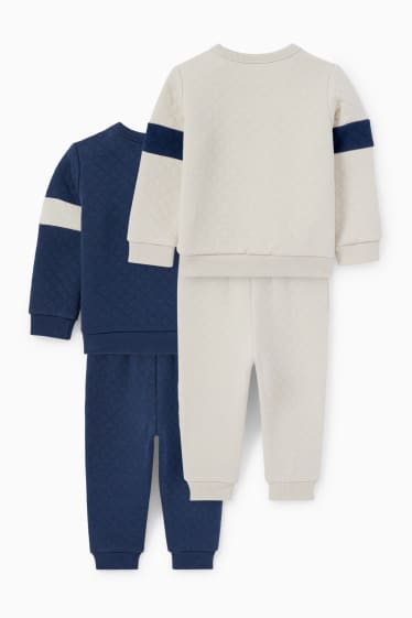 Bébés garçons - Lot de 2 - ensembles pour bébé - 4 pièces - beige