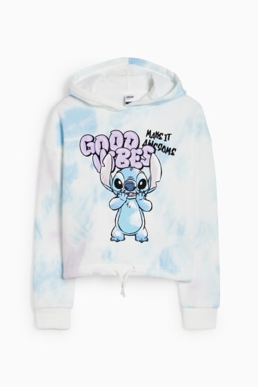 Niños - Lilo & Stitch - sudadera con capucha - blanco