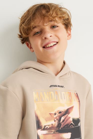 Enfants - Star Wars: The Mandalorian - sweat à capuche - taupe