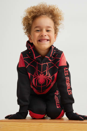 Enfants garçons - Spider-Man - ensemble - sweat à capuche et gants - 2 pièces - noir