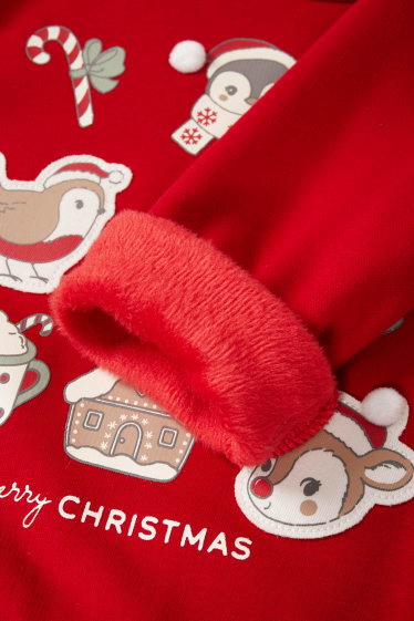Bébés filles - Sweat de Noël doublé pour bébé - rouge