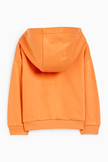 Dětské - Tepláková bunda s kapucí - oranžová