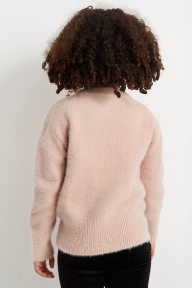 Kinder Mädchen - Pullover - Glanz-Effekt - rosa