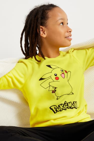 Kinder - Pokémon - Fleece-Pyjama - 2 teilig - gelb