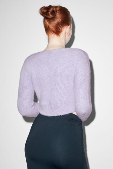 Teens & young adults - CLOCKHOUSE - knitted bolero - light violet