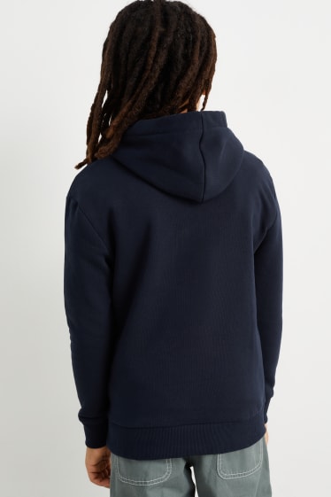 Enfants garçons - Skateboard - sweat à capuche - bleu foncé