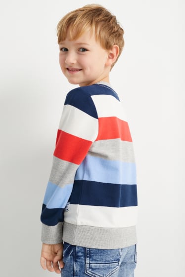 Children - Sweatshirt - striped - light gray-melange