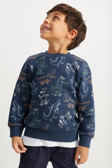 Kinder - Krokodil - Sweatshirt - dunkelblau