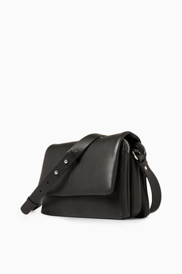 Donna - Borsa a tracolla - similpelle - nero