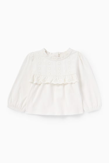 Baby Mädchen - Baby-Langarmshirt - cremeweiss