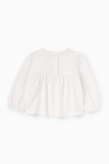 Miminka - Tričko s dlouhým rukávem pro miminka - krémově bílá