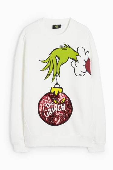 Donna - Felpa natalizia - Il Grinch - bianco