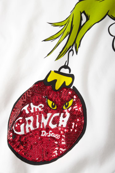 Donna - Felpa natalizia - Il Grinch - bianco
