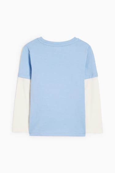 Children - Dinosaur - short sleeve T-shirt - shiny - light blue