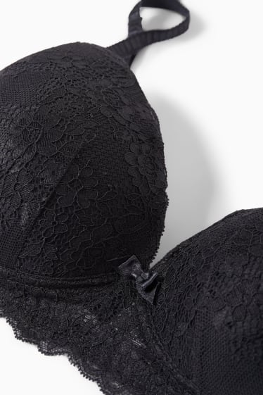 Donna - Reggiseno senza ferretti - imbottito - nero