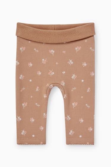 Baby: meisjes - Minnie Mouse - baby-outfit - 2-delig - beige / bruin