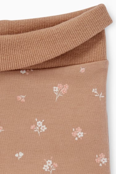 Baby: meisjes - Minnie Mouse - baby-outfit - 2-delig - beige / bruin