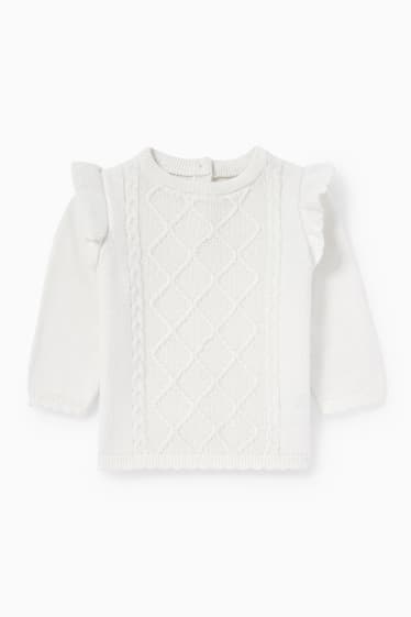 Bébés filles - Faon - ensemble pour bébé - 2 pièces - blanc / rose