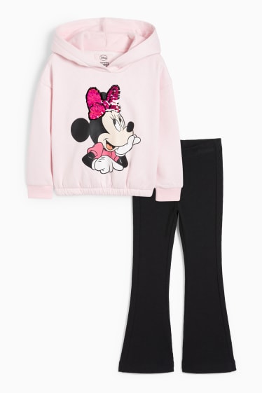 Enfants - Minnie Mouse - ensemble - sweat à capuche et flared leggings - 2 pièces - rose