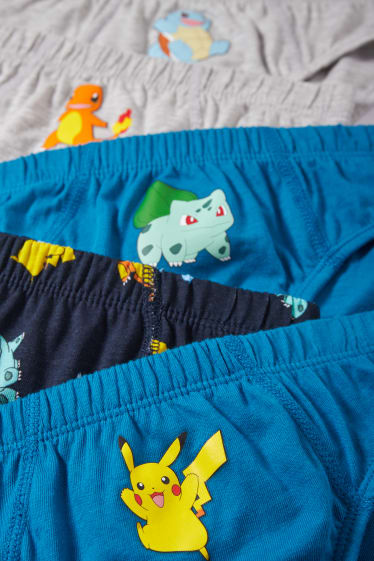 Niños - Pack de 6 - Pokémon - calzoncillos - azul / gris