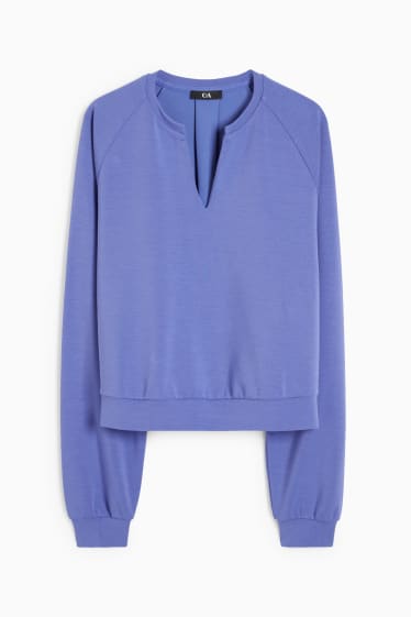 Damen - Basic-Sweatshirt - violett