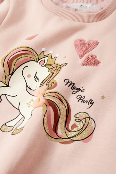 Kinder Mädchen - Einhorn - Sweatshirt - rosa