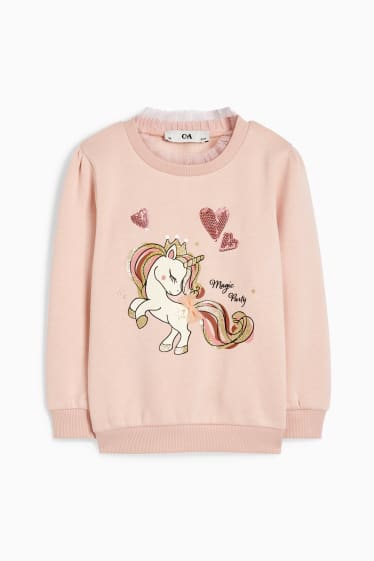 Enfants - Licorne - sweat - rose