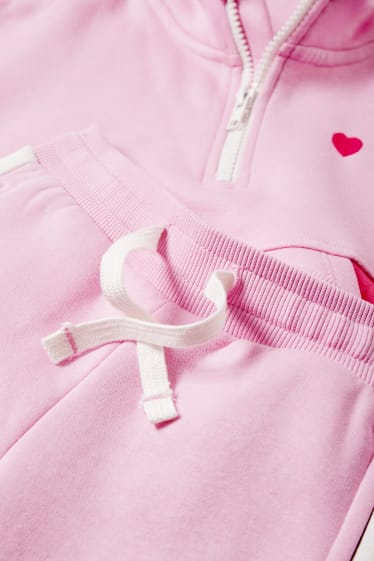 Niños - Conjunto - sudadera y pantalón de deporte - 2 piezas - rosa