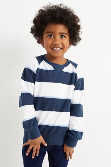 Kinderen - Sweatshirt - gestreept - donkerblauw