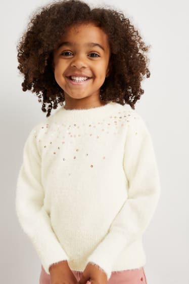 Kinder Mädchen - Pullover - cremeweiss