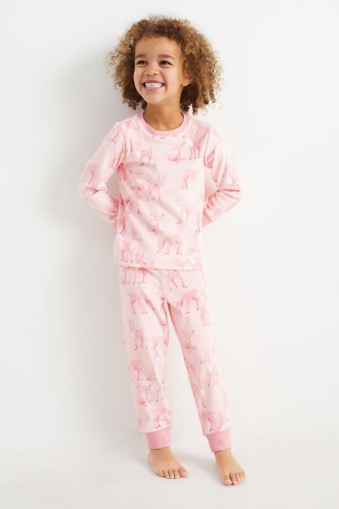 Enfants - Faon - pyjama en polaire - 2 pièces - rose