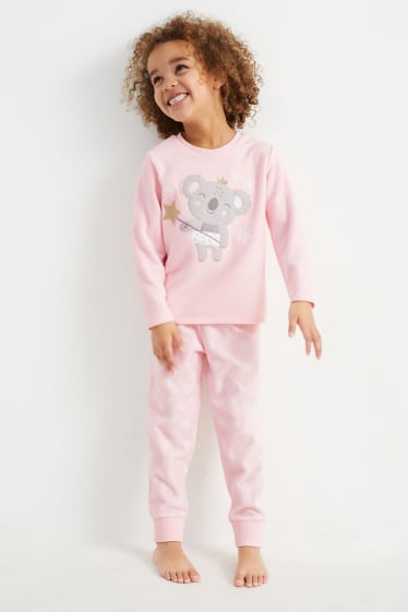 Dzieci - Koala - piżama z polaru - jasnoróżowy