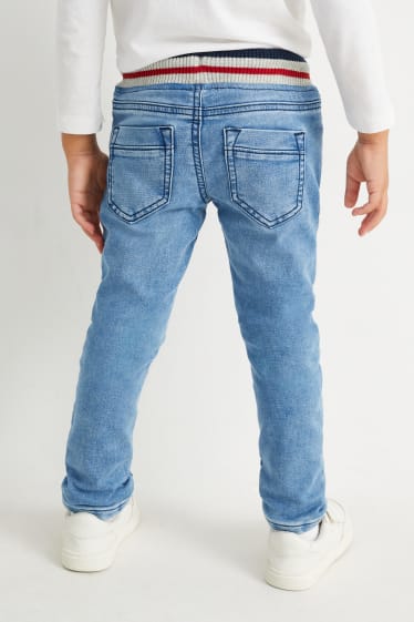 Dětské - Slim jeans - termo džíny - jog denim - LYCRA® - džíny - světle modré