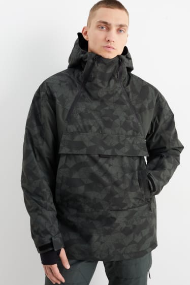 Hombre - Chaqueta de esquí con capucha - gris oscuro
