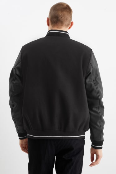 Men - Varsity jacket - black