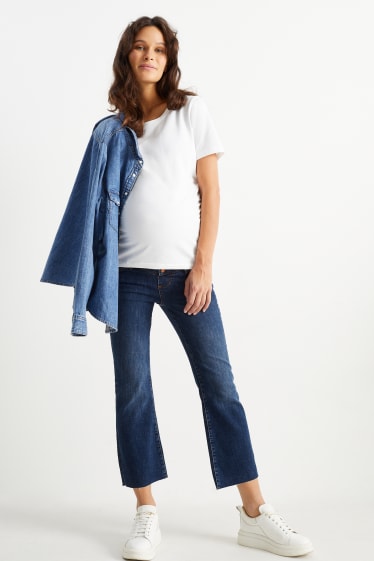Damen - Umstandsjeans - Bootcut Jeans - LYCRA® - jeansblau