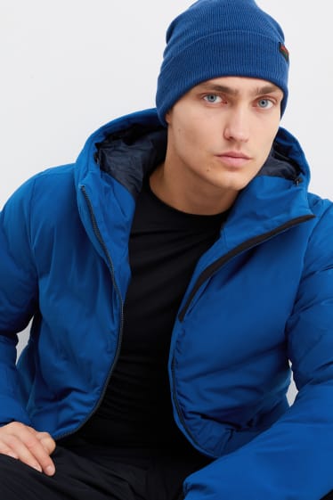 Heren - Ski-jas met capuchon - donkerblauw