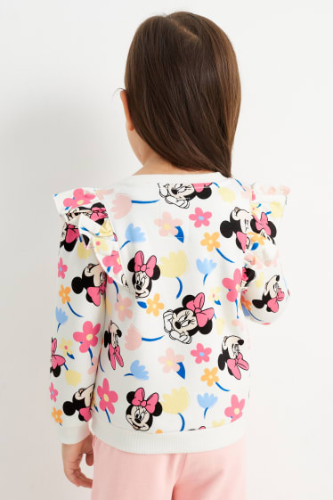 Children Girls - Minnie Mouse - sweatshirt - floral - cremewhite