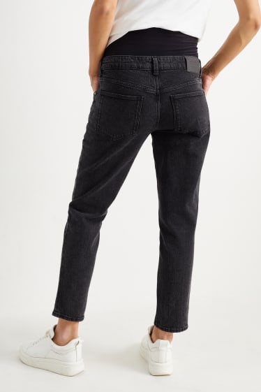 Dámské - Těhotenské džíny - tapered jeans - LYCRA® - džíny - tmavošedé