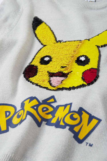 Kinderen: jongens - Pokémon - trui - lichtgrijs