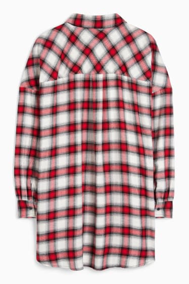 Teens & young adults - CLOCKHOUSE - flannel blouse - check - white / red