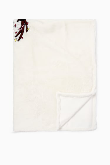 Dames - Fleecedeken voor de kerst - 130 x 170 cm - Mickey Mouse - wit