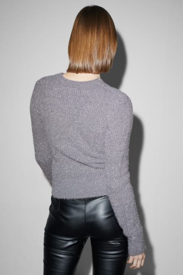 Damen - Pullover - grau